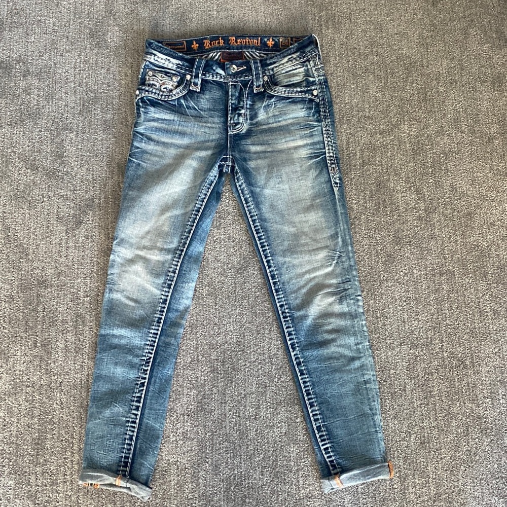 Women’s Rock Revival Ankle Skinny Jeans size 24